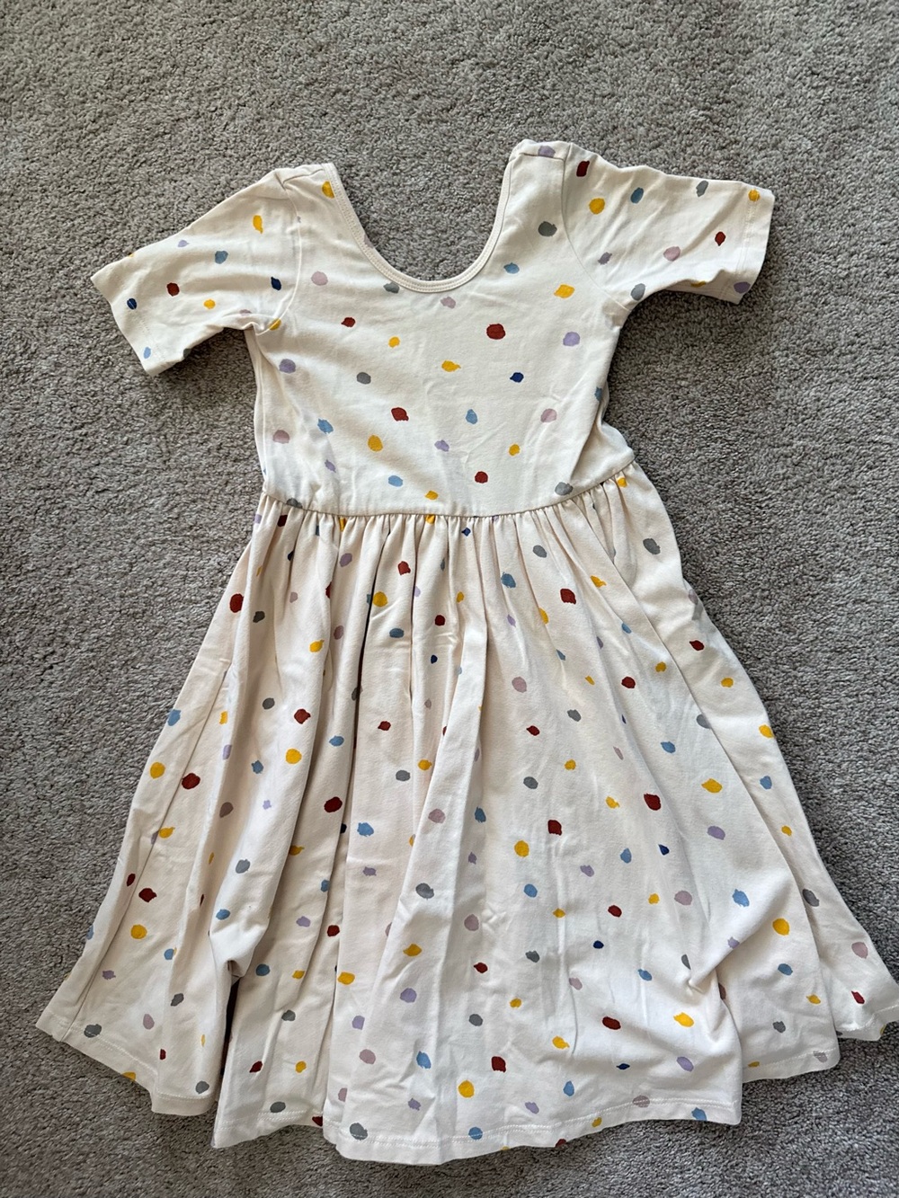 Alice and Ames Cream Polka Dot Twirl Dress